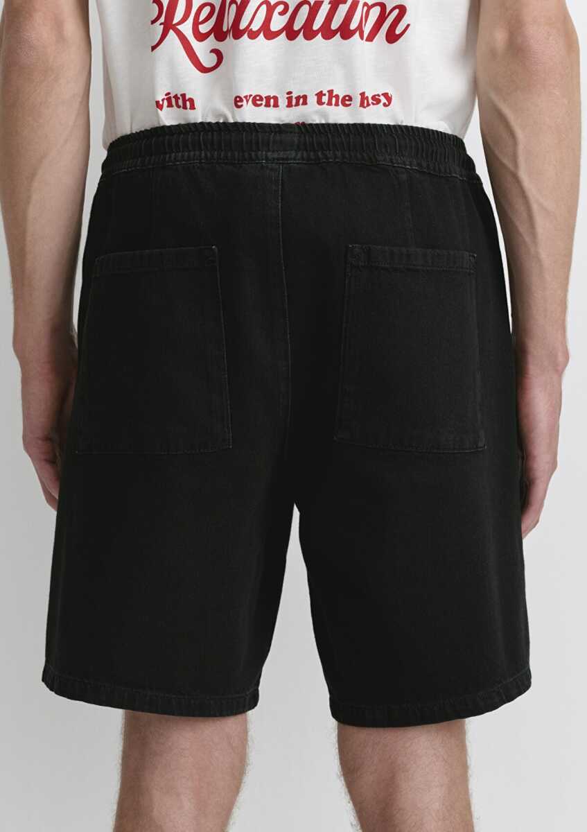 Mavi Dayton Antrasit Denim Slim Straight Normal Bel Düz Paça Erkek Jean Şort 0410093-89807 - 7
