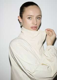 Mavi Dik Yaka Gri Oversize Kadın Ceket 1110848-70140 