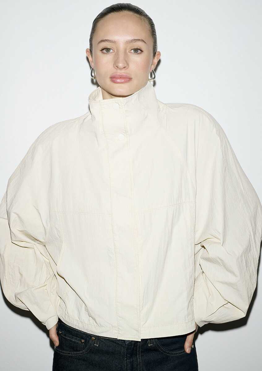 Mavi Dik Yaka Gri Oversize Kadın Ceket 1110848-70140 (1)