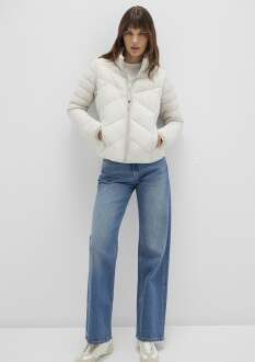 Mavi Dik Yaka Kadın Mont 110698-27105 