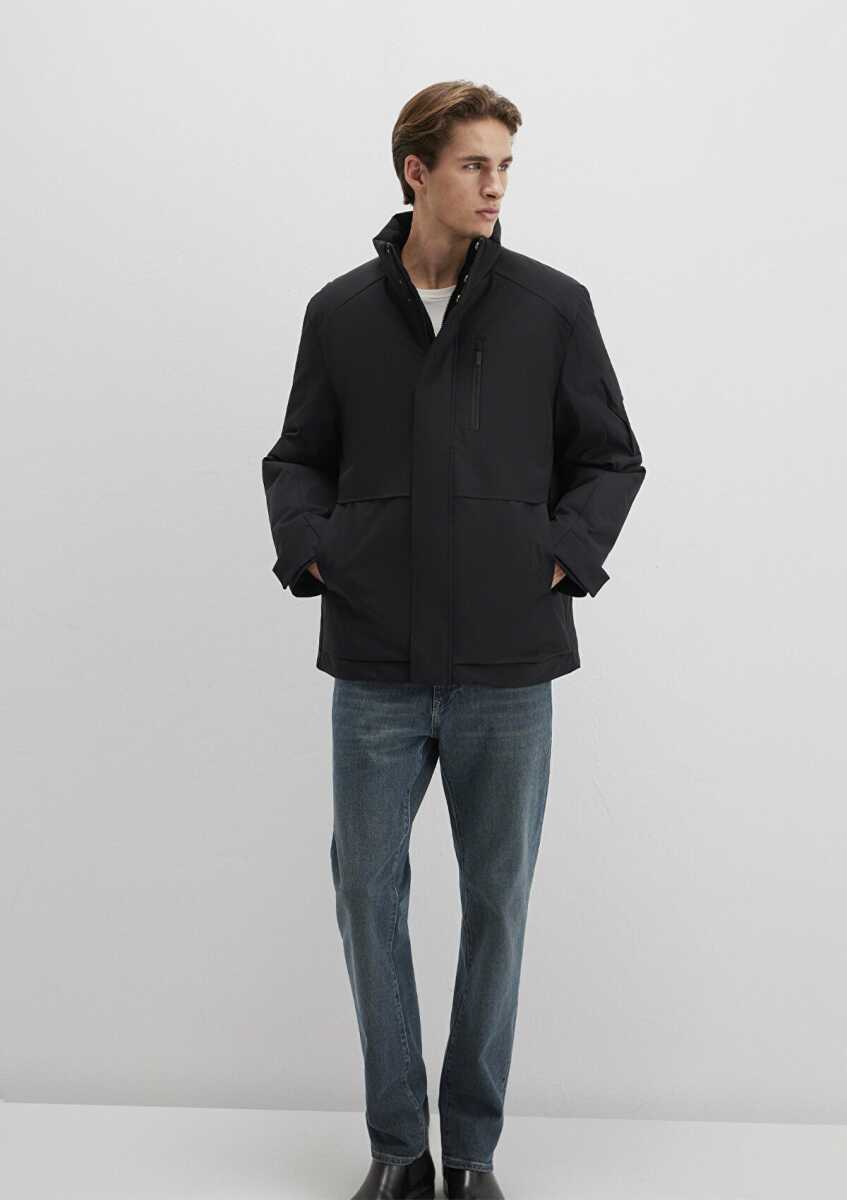 Mavi Dik Yaka Siyah Erkek Ceket 0110540-71379 - Mavi (1)