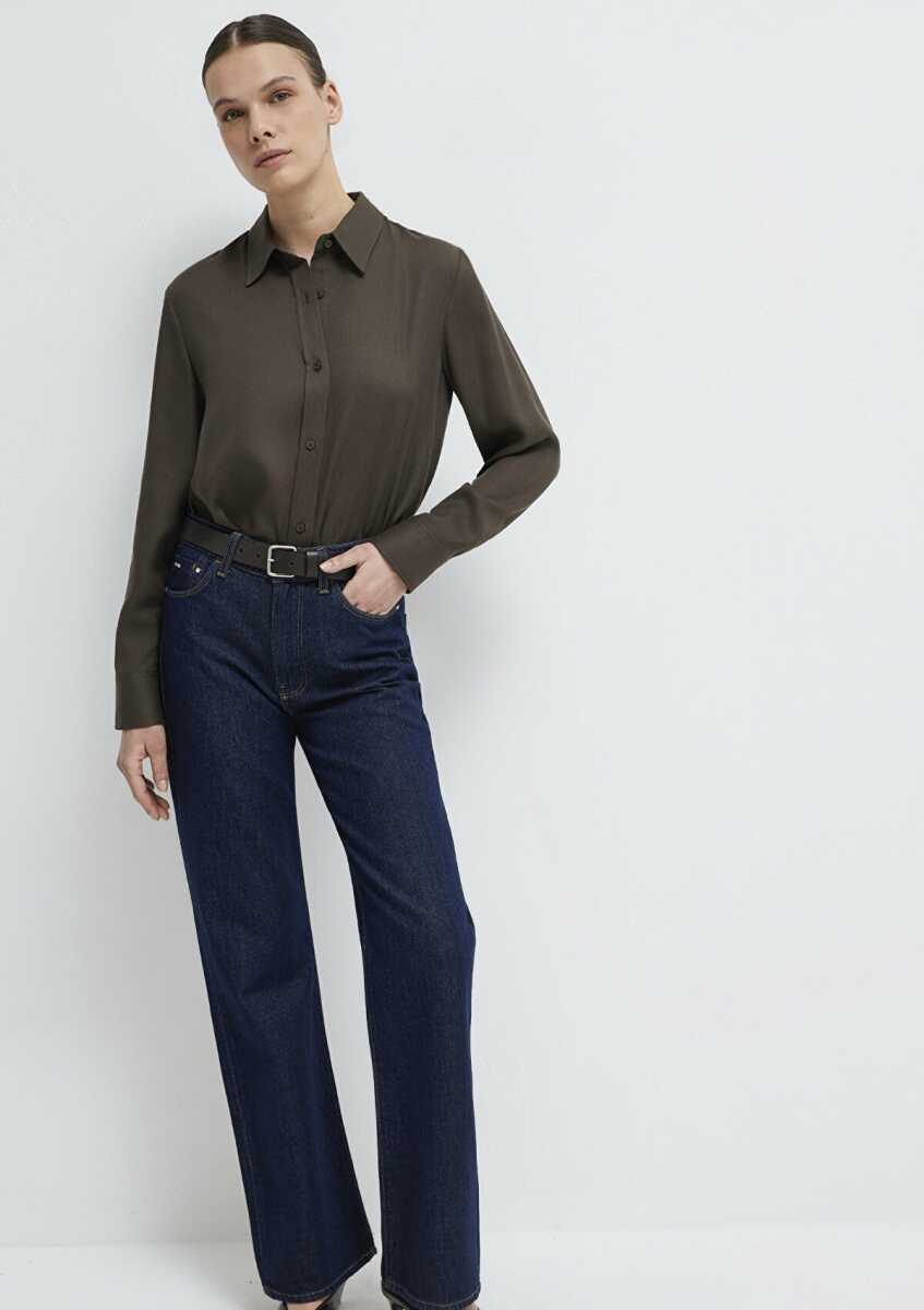 Mavi Dokuma Kadın Gömlek 1211506-71603