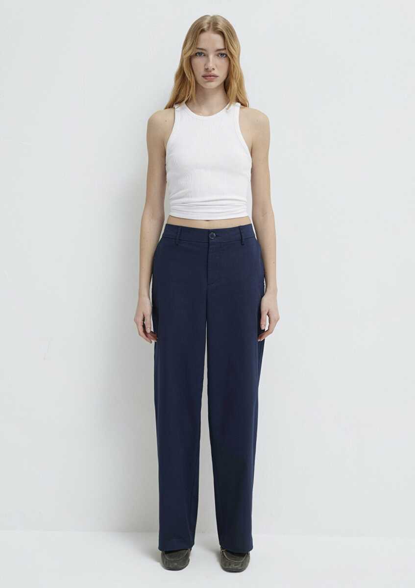 Mavi Dokuma Lacivert Kadın Pantolon 1011160-82318 (1)