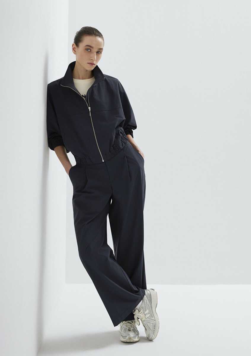 Mavi Dokuma Siyah Kadın Pantolon 1011178-900 - Mavi