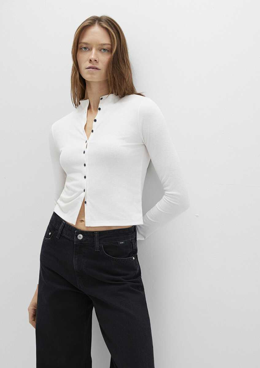 Mavi Düğme Detaylı Ekru Sweat 1613695-70057 - 1
