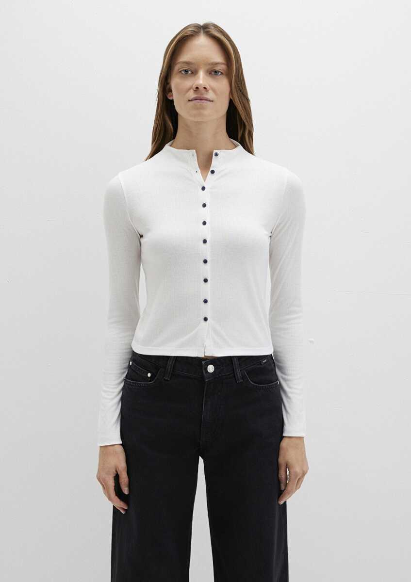 Mavi Düğme Detaylı Ekru Sweat 1613695-70057 - 4