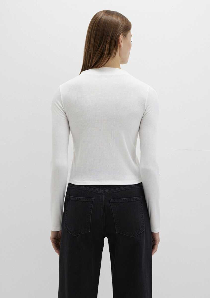 Mavi Düğme Detaylı Ekru Sweat 1613695-70057 - 5