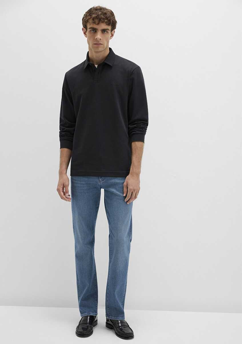 Mavi Düğmeli Polo Yaka Erkek Sweat 0613043-900 - 2