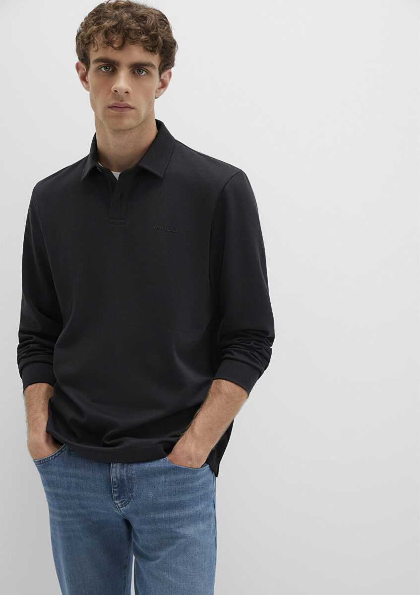 Mavi Düğmeli Polo Yaka Erkek Sweat 0613043-900 - 3