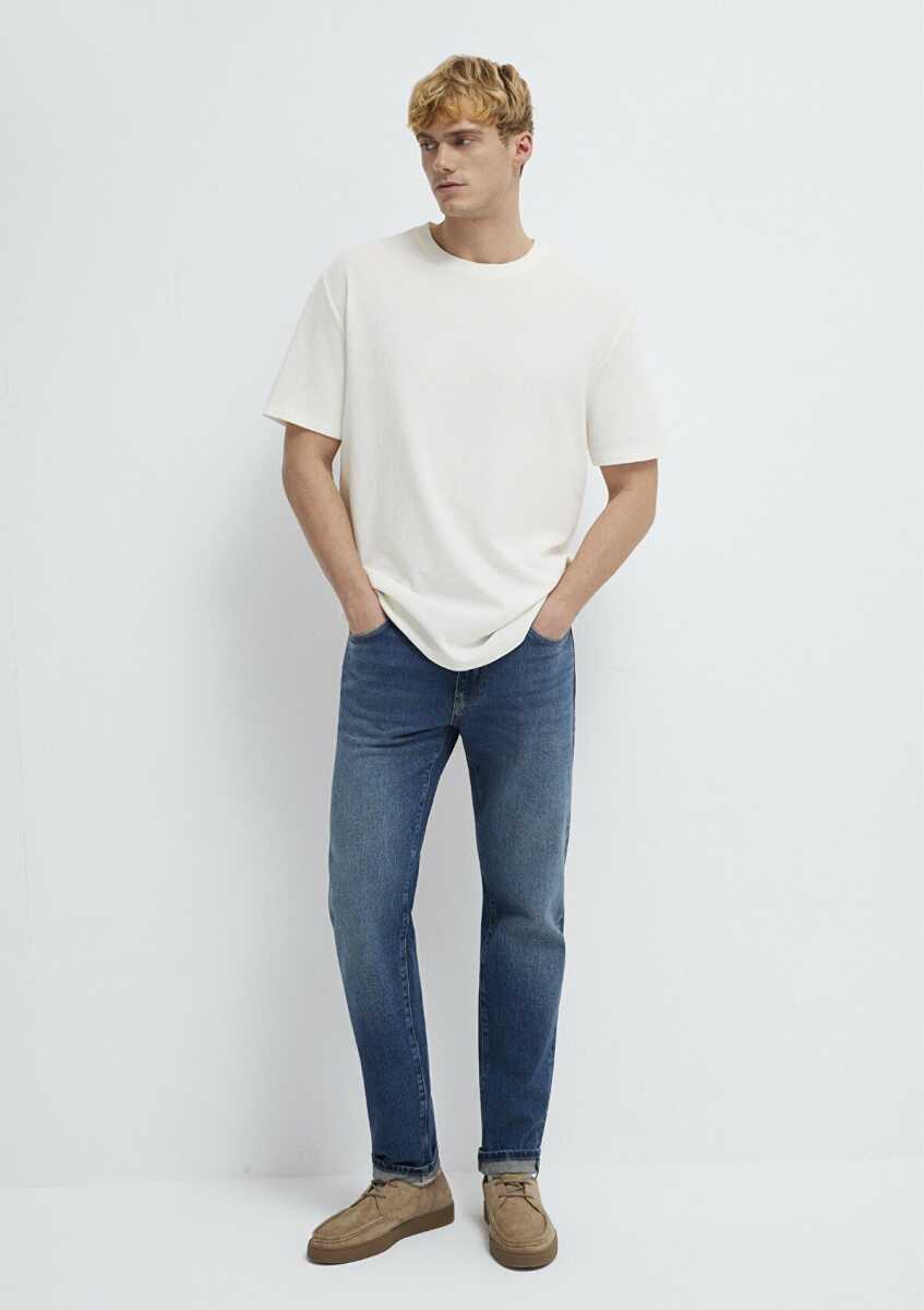 Mavi Ekru Basic Loose Fit Erkek Tişört 0613153-70056 - Mavi (1)