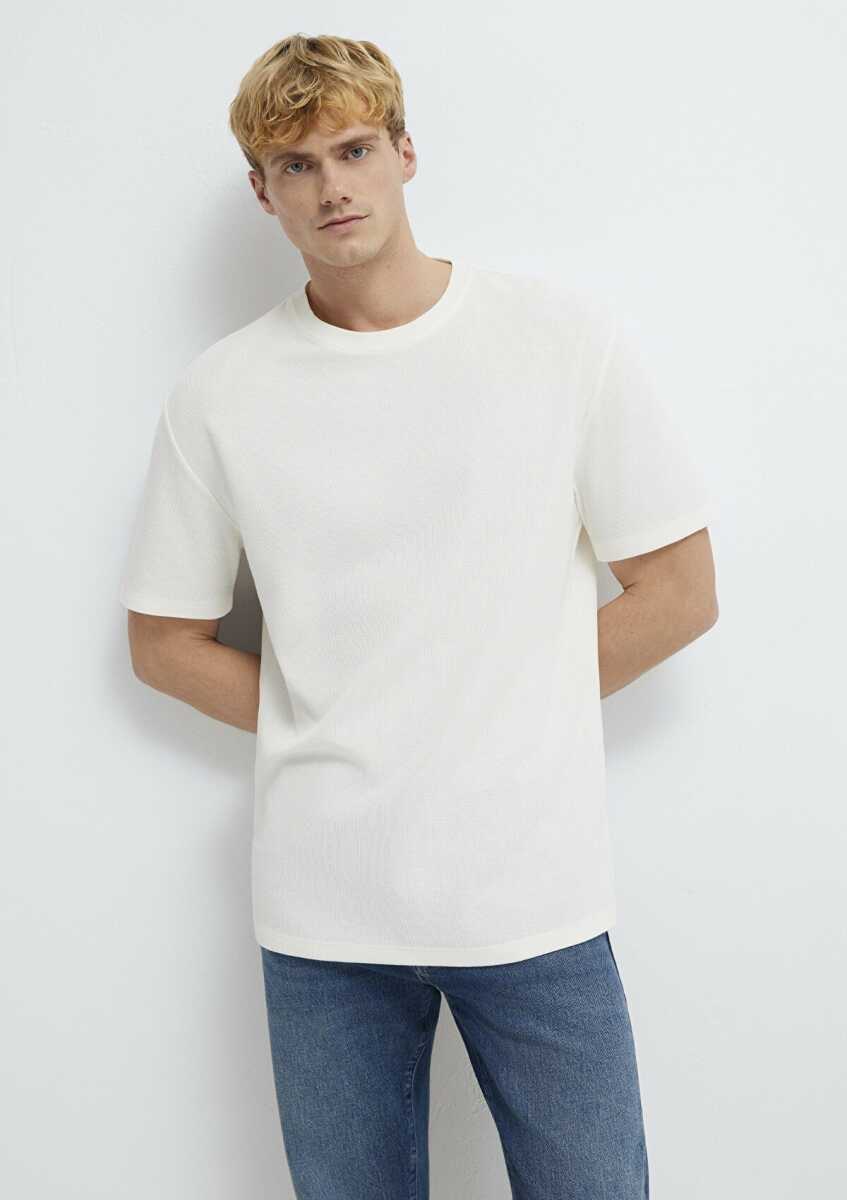 Mavi Ekru Basic Loose Fit Erkek Tişört 0613153-70056 - 1