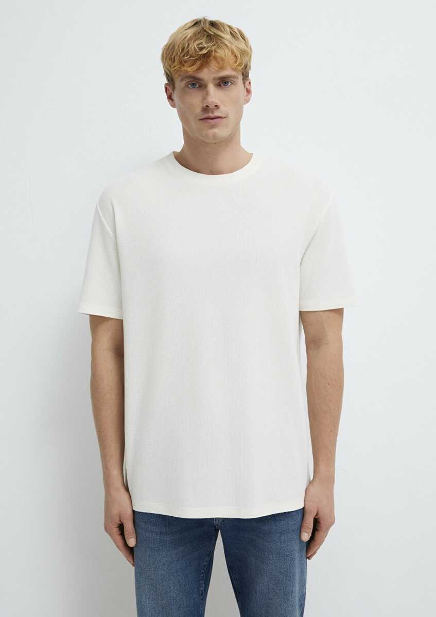 Mavi Ekru Basic Loose Fit Erkek Tişört 0613153-70056 - 4