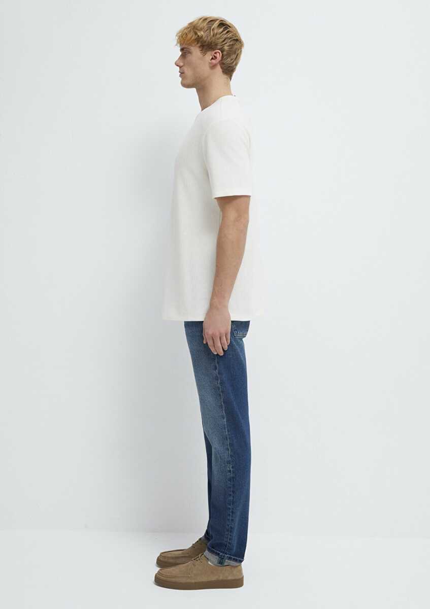 Mavi Ekru Basic Loose Fit Erkek Tişört 0613153-70056 - 5