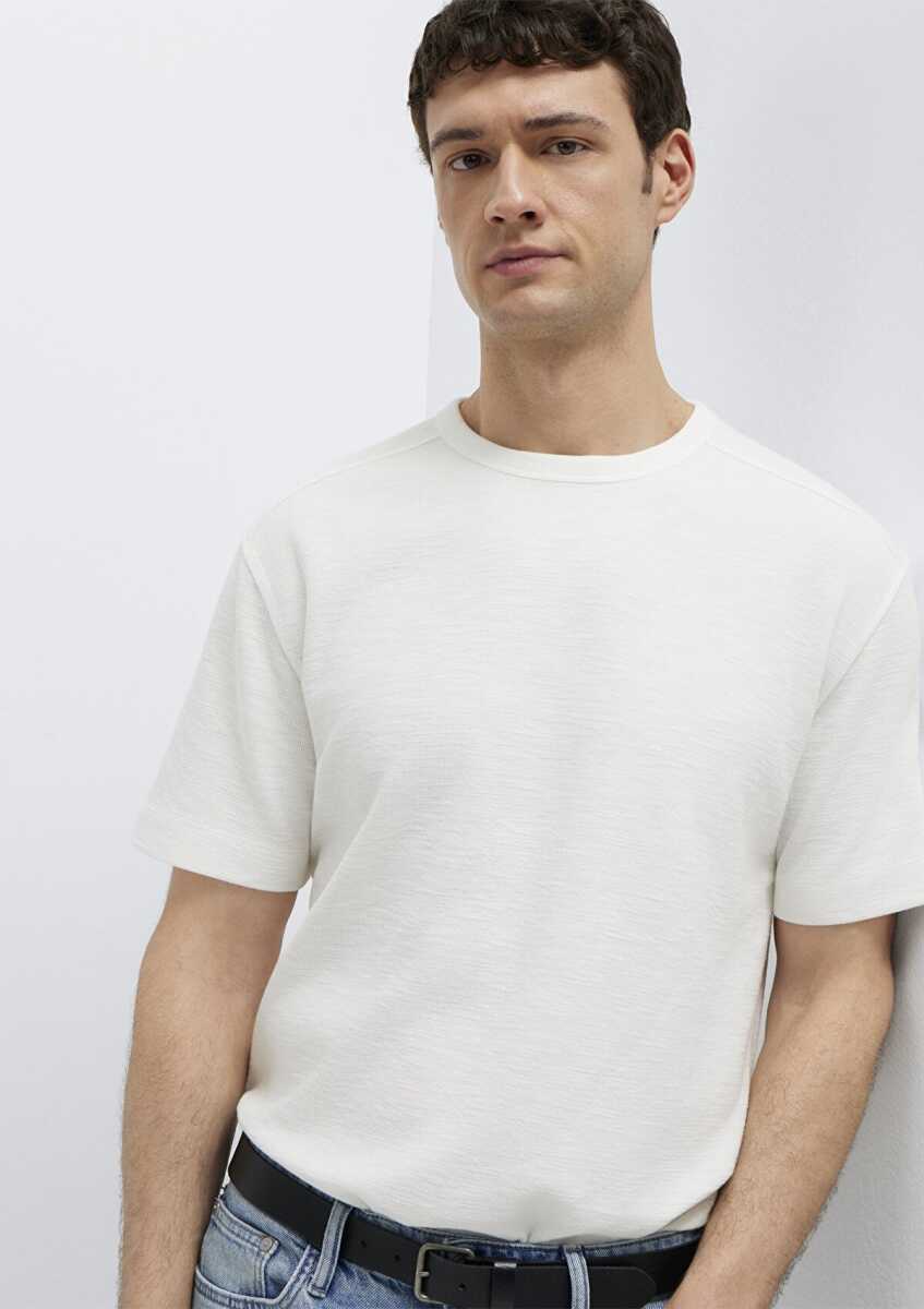 Mavi Ekru Basic Loose Fit Erkek Tişört 0613315-80194 (1)