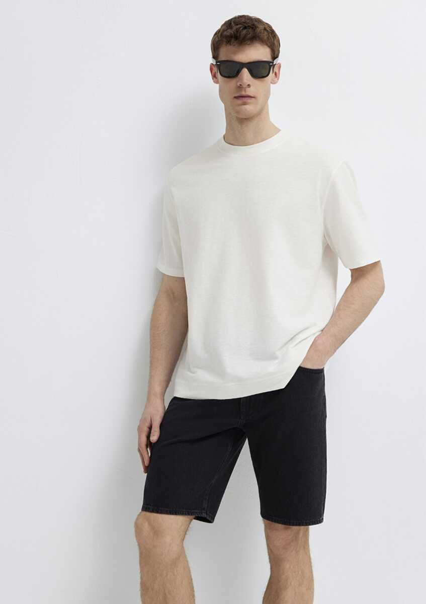 Mavi Ekru Basic Loose Fit Erkek Tişört 0613316-80194 (1)