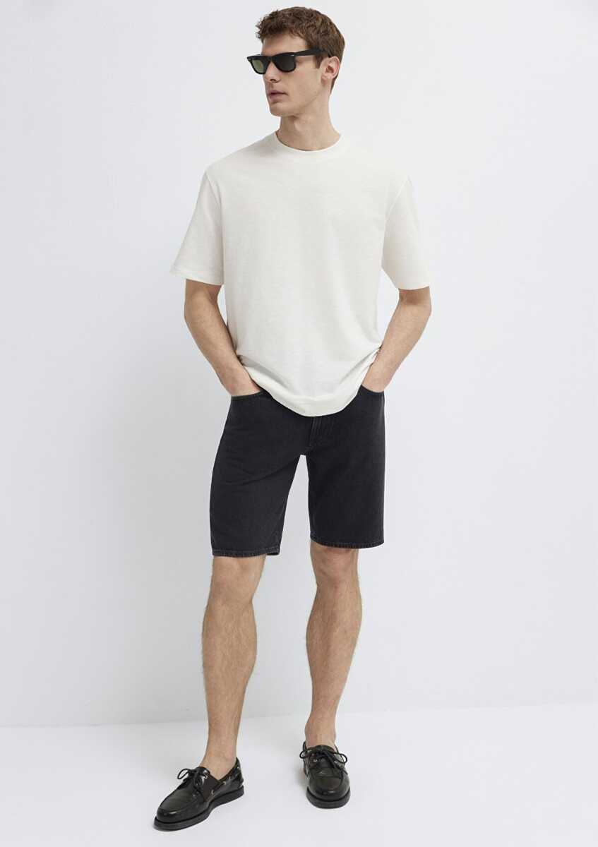 Mavi Ekru Basic Loose Fit Erkek Tişört 0613316-80194 - 3