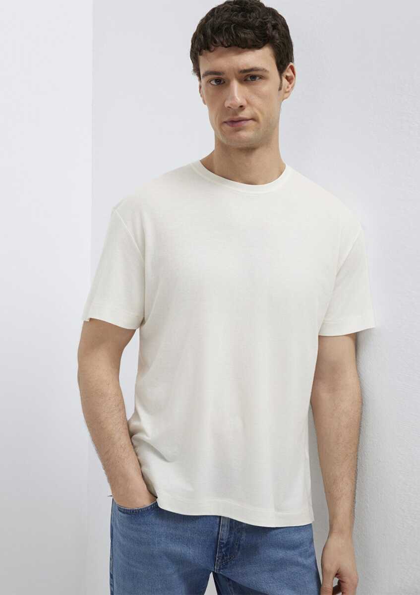 Mavi Ekru Basic Loose Fit Erkek Tişört 0613338-80194 (1)