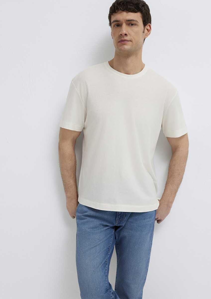 Mavi Ekru Basic Loose Fit Erkek Tişört 0613338-80194