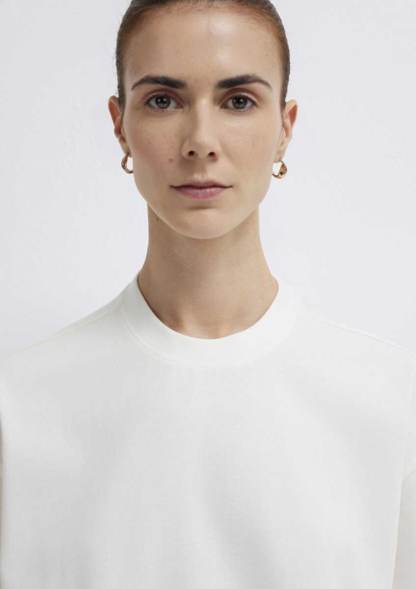 Mavi Ekru Basic Oversize Kadın Tişört 1614179-70057 - 6