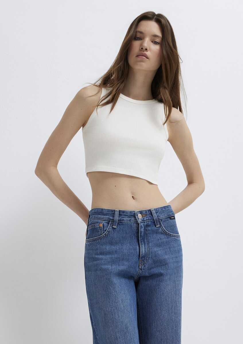 Mavi Ekru Crop Kadın Atlet 1613810-70057 (1)