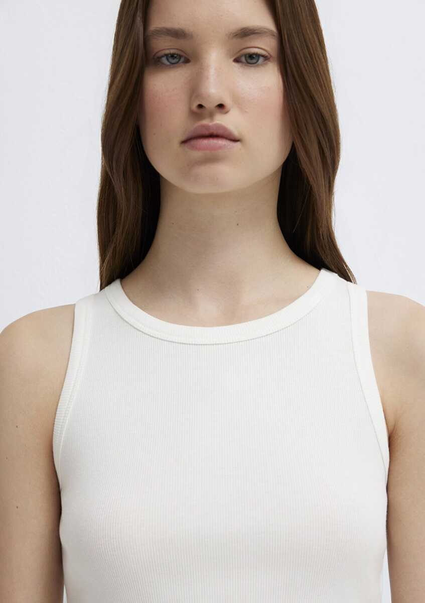 Mavi Ekru Crop Kadın Atlet 1613810-70057 - 7