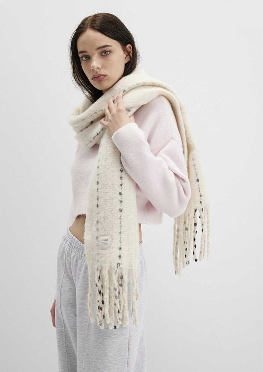 Mavi Ekru Kadın Atkı 1910697-34523 - Mavi