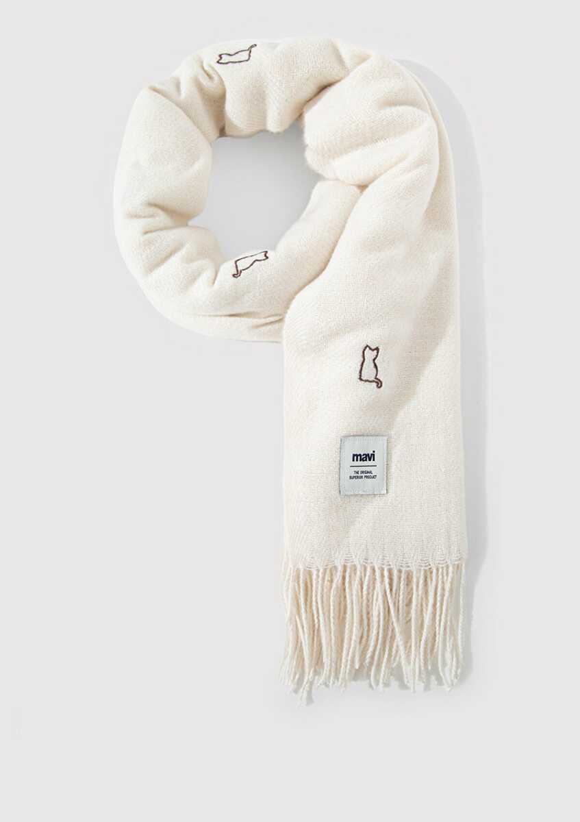 Mavi Ekru Kadın Atkı 1911730-34523 - Mavi (1)