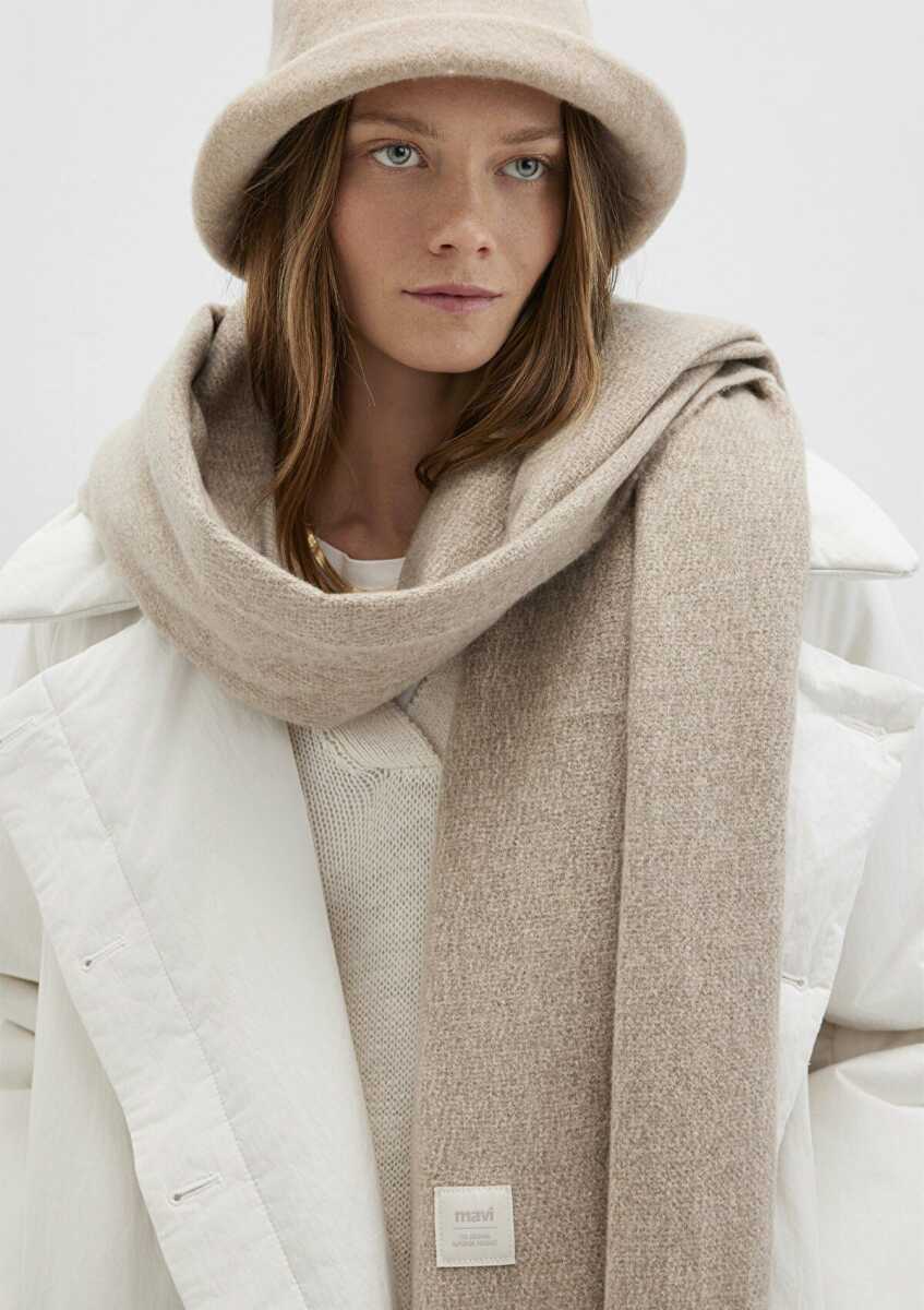 Mavi Ekru Kadın Atkı 198940-34523 - Mavi