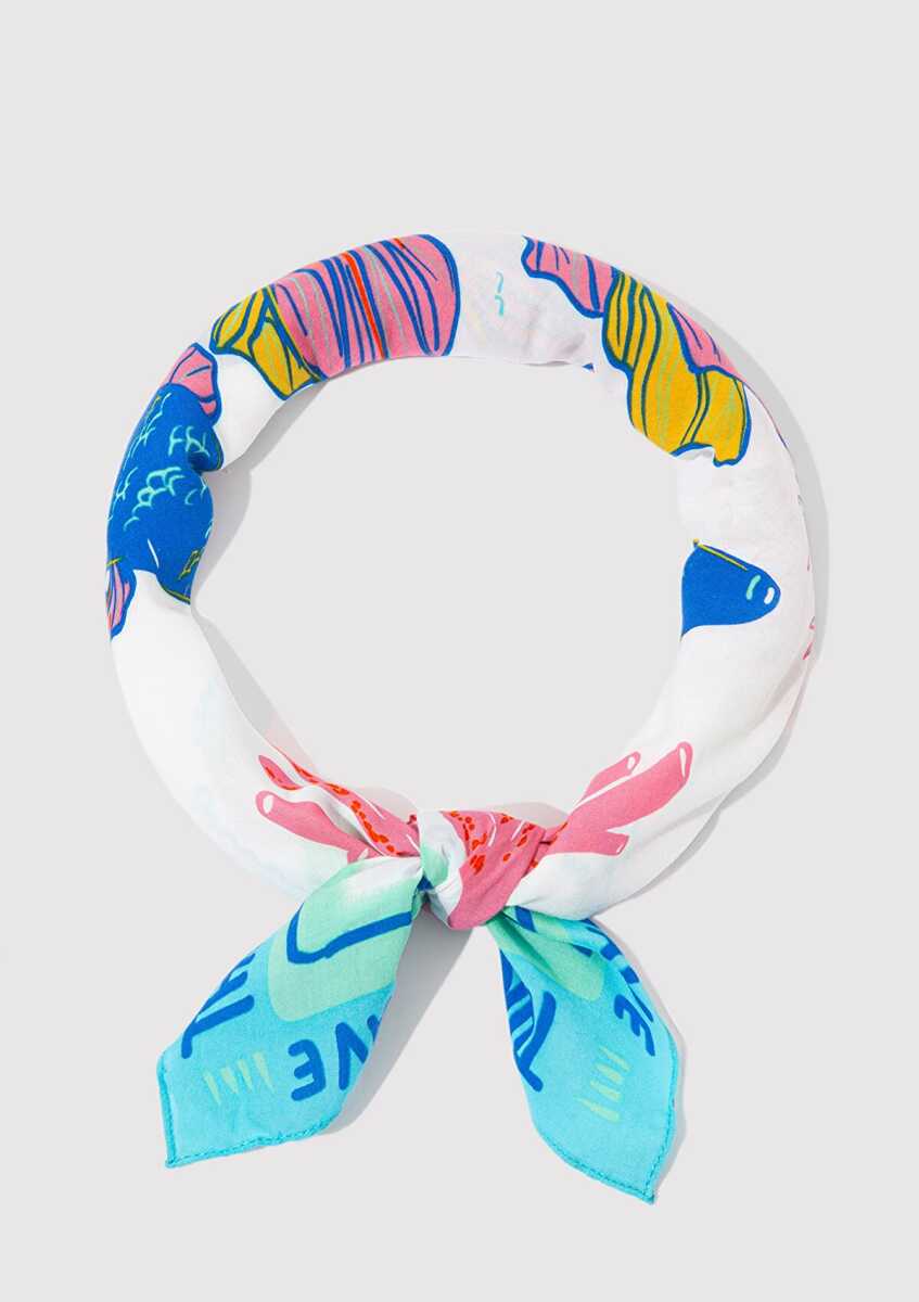 Mavi Ekru Kadın Bandana 1912243-34523 - 3