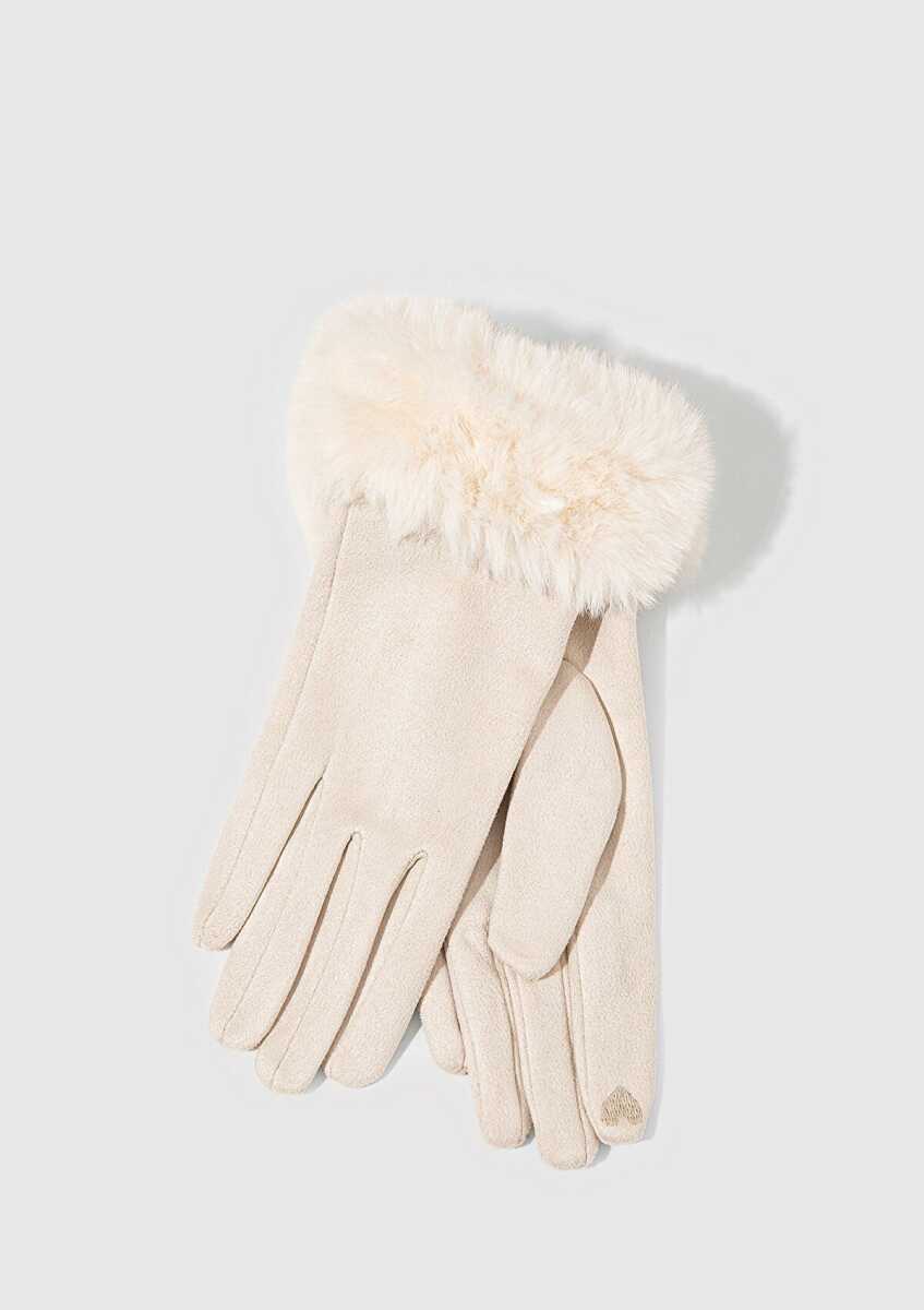 Mavi Ekru Kadın Eldiven 1913592-34523 - Mavi