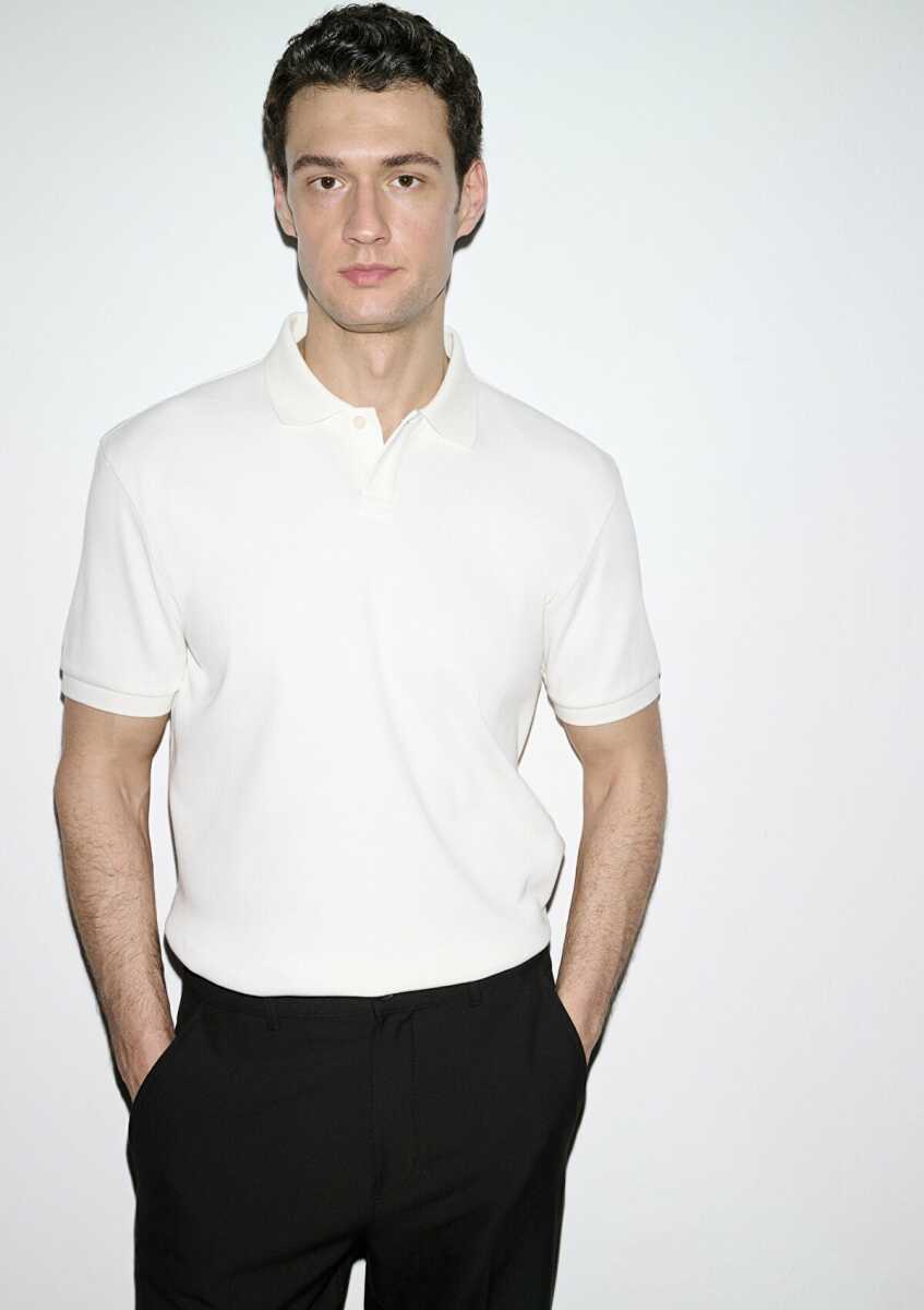 Mavi Ekru Loose Fit Erkek Polo Tişört 0613126-70057 - 3