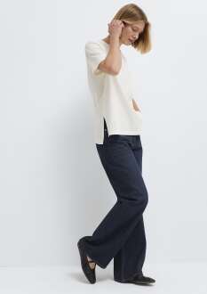 Mavi Ekru Loose Fit Kadın Tişört 1614174-80194 