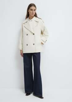 Mavi Ekru Loose Fit Kadın Trençkot1110807-70056 