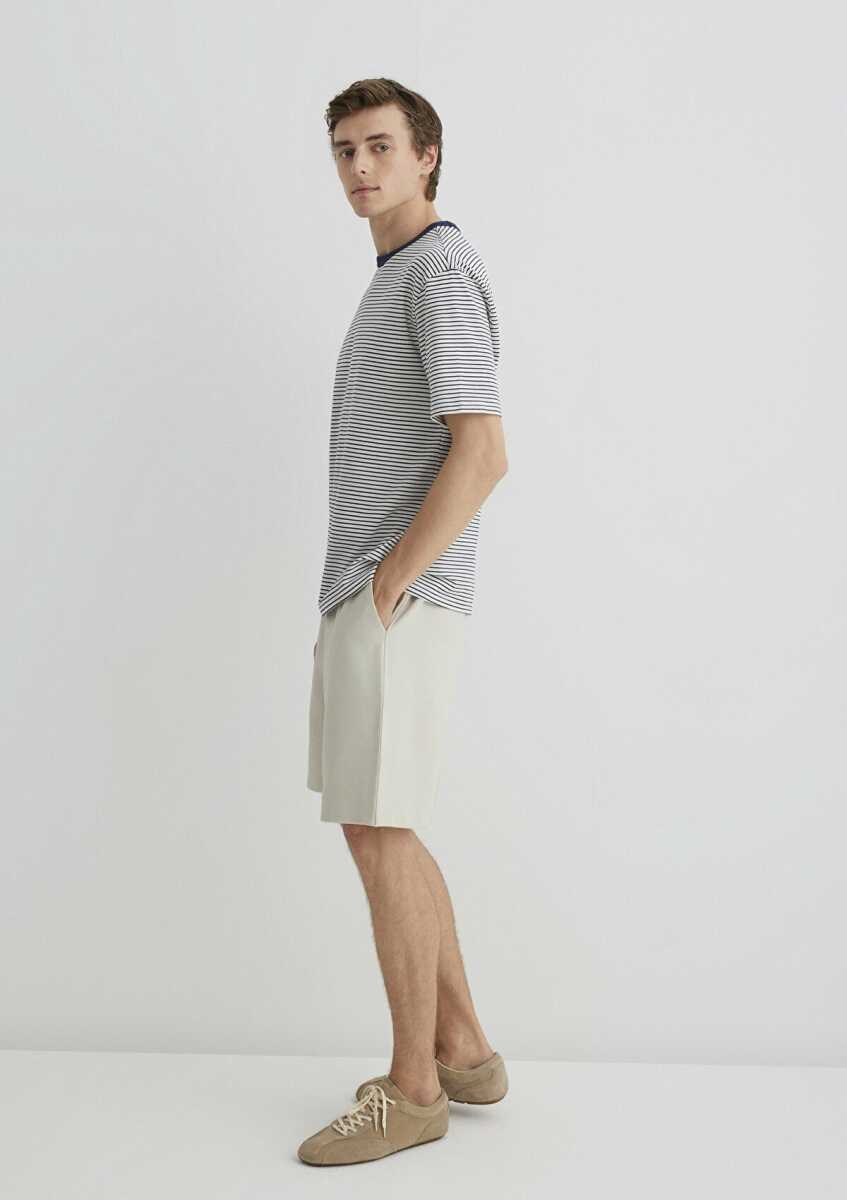 Mavi Ekru Örme Regular Fit Erkek Şort 0410314-70144 (1)