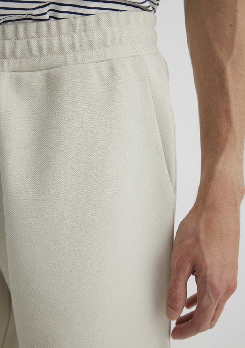 Mavi Ekru Örme Regular Fit Erkek Şort 0410314-70144 - 5