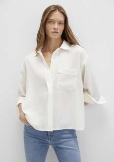 Mavi Ekru Oversize Kadın Gömlek 1211354-80194