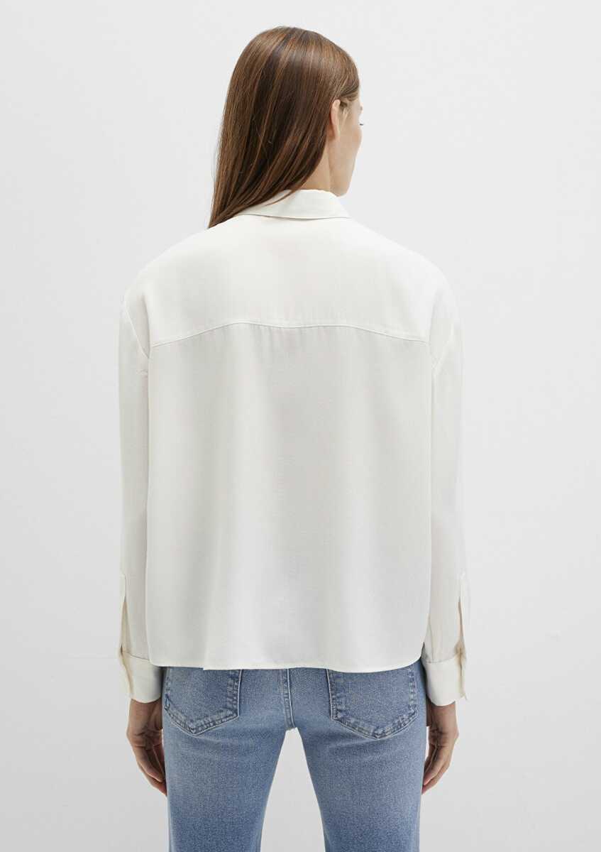 Mavi Ekru Oversize Kadın Gömlek 1211354-80194 - 5