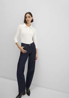 Mavi Ekru Polo Yaka Kadın Sweat 1613647-80194 