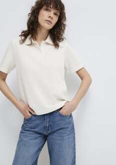 Mavi Ekru Regular Fit Kadın Polo Tişört 1613714-80194 