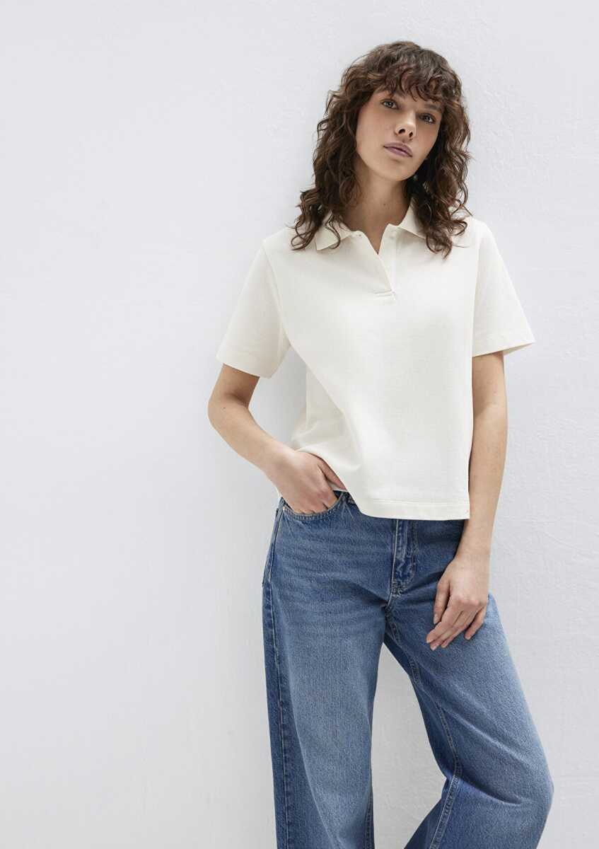 Mavi Ekru Regular Fit Kadın Polo Tişört 1613714-80194 (1)
