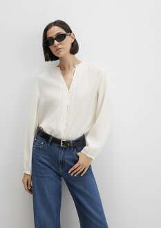 Mavi Ekru Tencel TM Karışımlı Loose Fit Kadın Gömlek 1211421-80194 