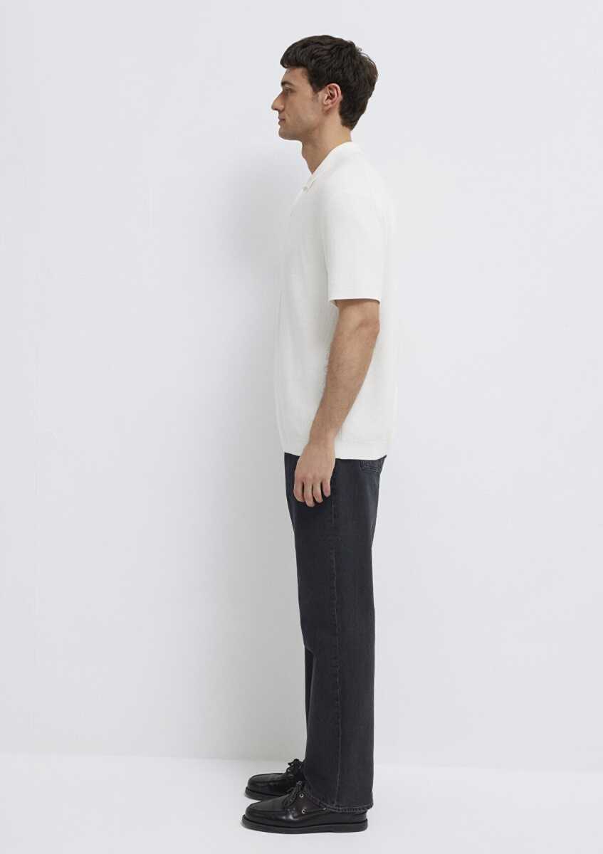 Mavi Ekru Triko Regular Fit Erkek Polo Tişört 0710397-70057 - 4