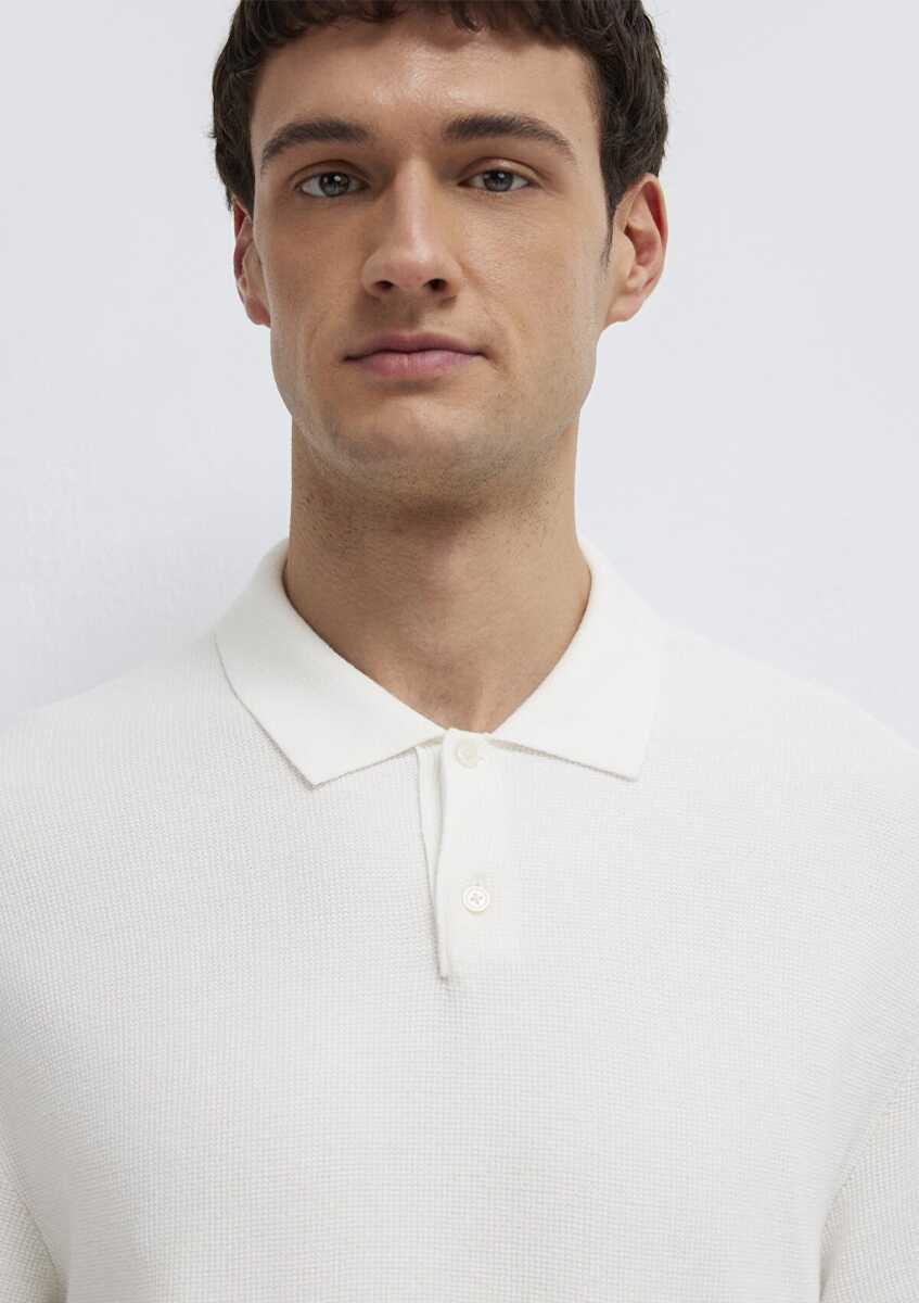 Mavi Ekru Triko Regular Fit Erkek Polo Tişört 0710397-70057 - 6