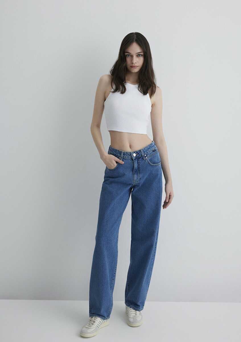 Mavi Ella Mid Indigo Icon Bagg Fit Kadın Jean Pantolon 1011044-89726 - 2