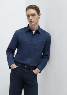 Mavi Eric Mavi Edition Puslu İndigo Mavisi Regular Fit Erkek Jean Gömlek 0211504-91348 