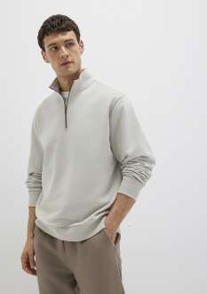 Mavi Farım Fermuarlı Gri Erkek Sweat 0S10419-70074