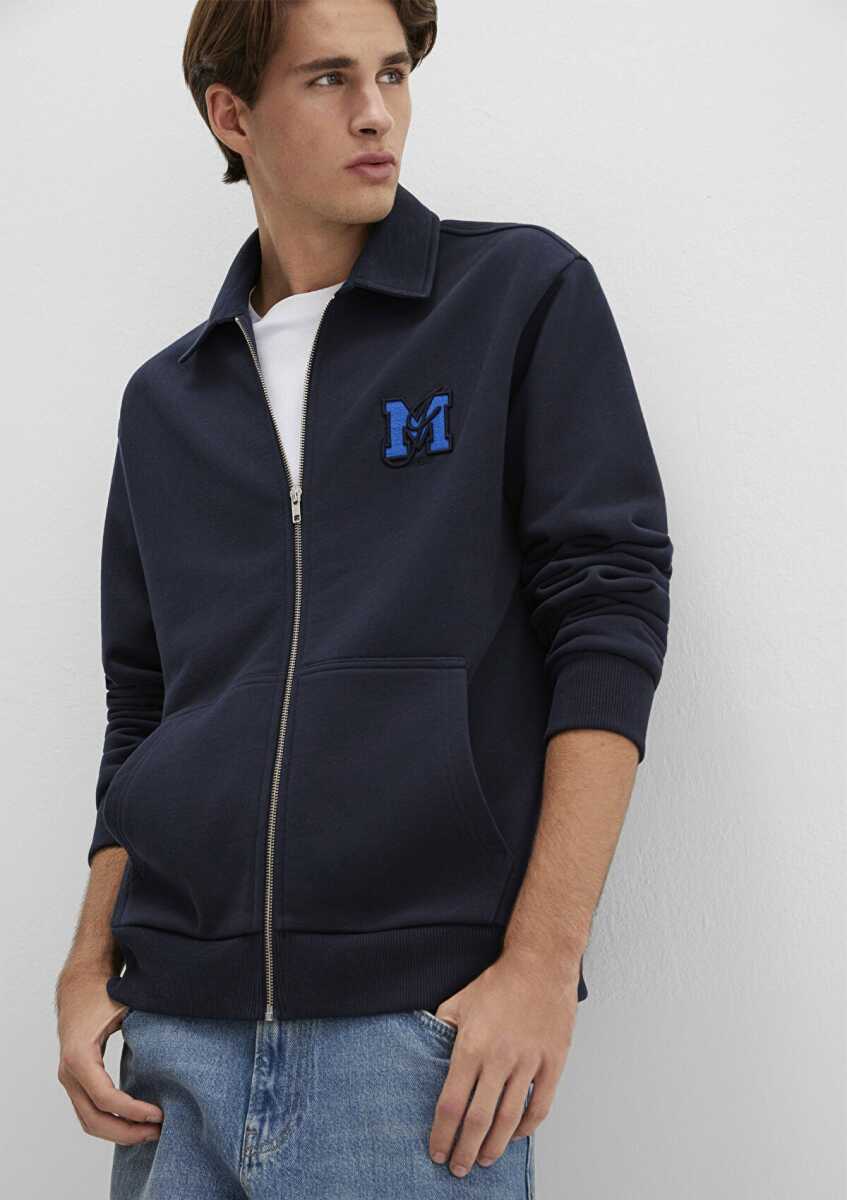 Mavi Fermuarlı Cepli Lacivert Loose Fit Erkek Sweat 0S10493-70490 - Mavi