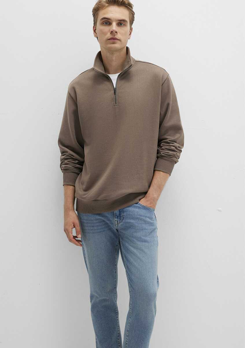 Mavi Fermuarlı Erkek Sweat 0S10419-70380 - 1