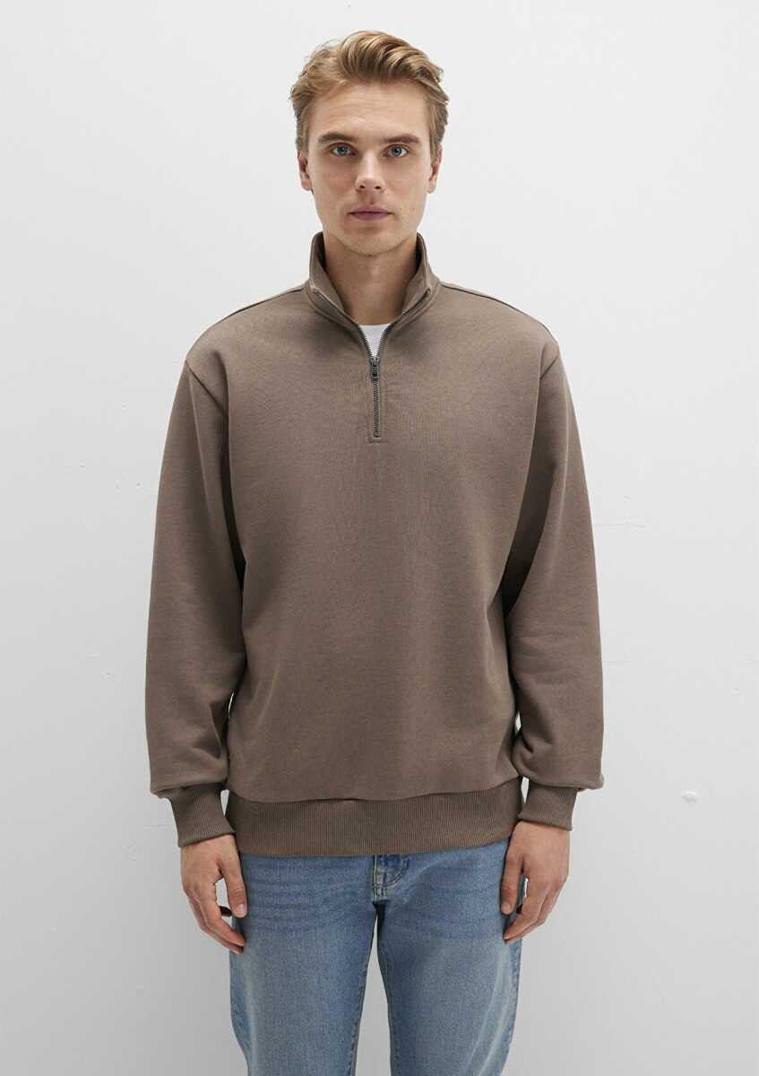 Mavi Fermuarlı Erkek Sweat 0S10419-70380 - 4
