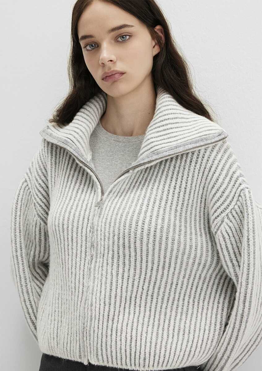 Mavi Fermuarlı Kadın Kazak 1710806-86426 - Mavi